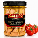 Callipo Thunfisch Filets in Olivenöl Riserva Oro – hochwertiger italienischer Tonno Yellowfin im Glas für mediterrane Küche