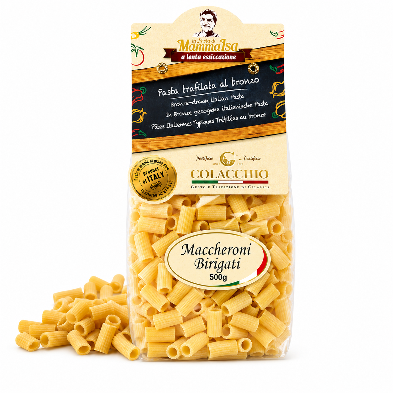 Maccheroni Birigati 500g – Italienische Pasta mit geriffelter Oberfläche