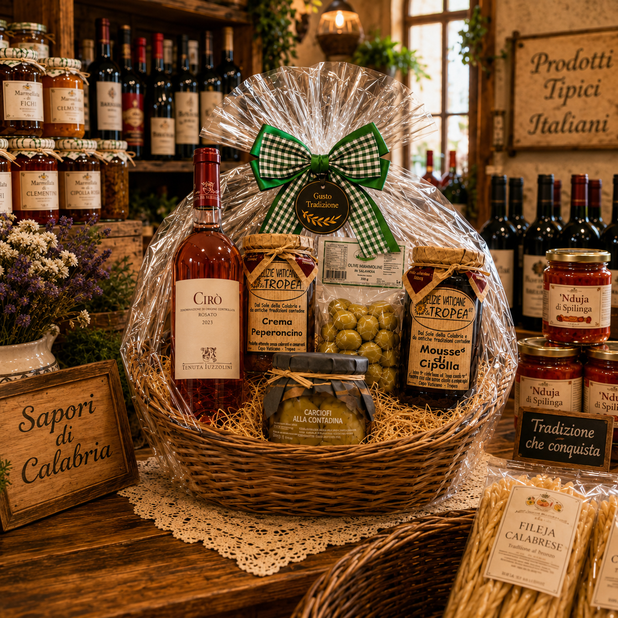 Italienischer Geschenkartikel mit Cirò Rosato & Feinkost 🇮🇹