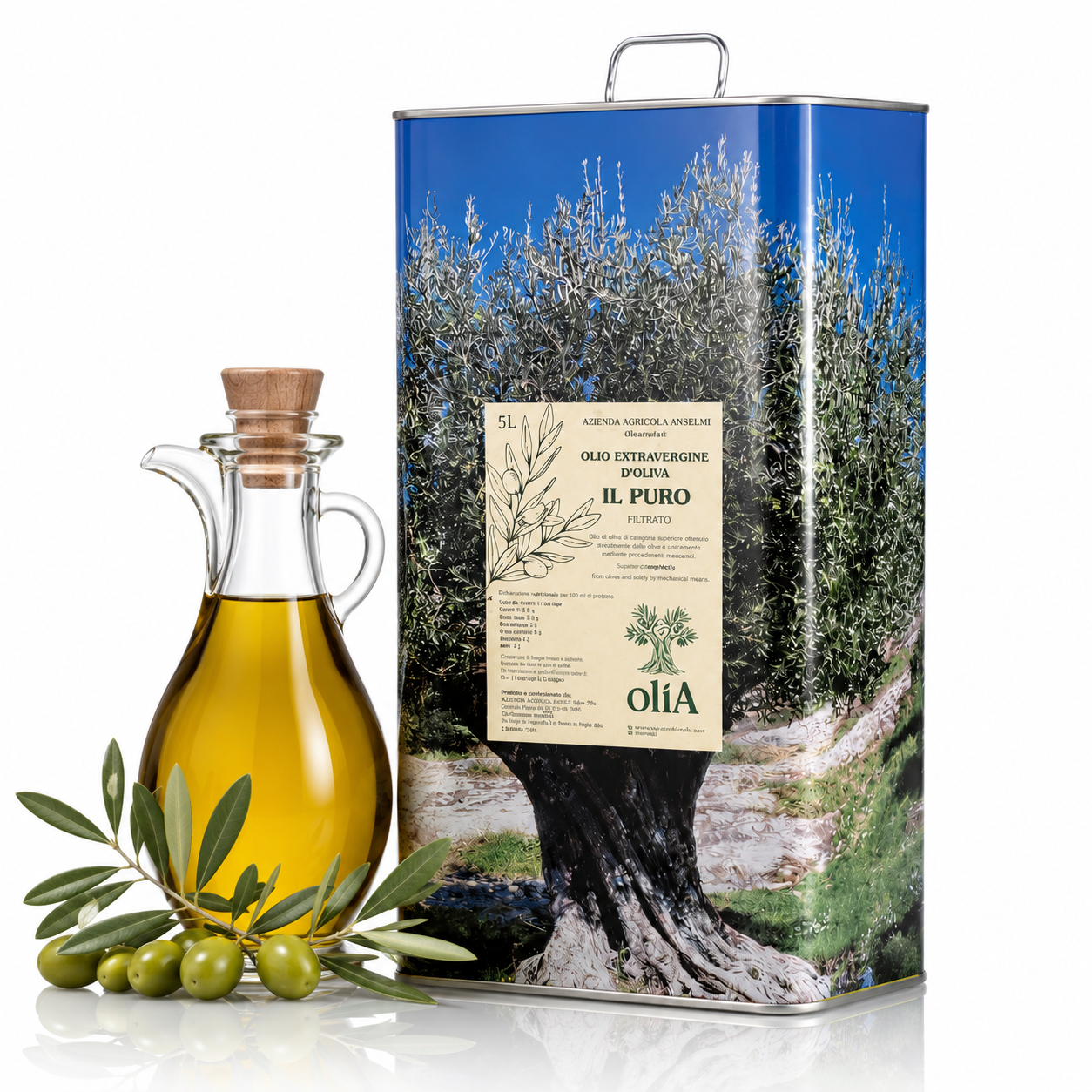 Italienisches Olivenöl Geschenkset – Premium Olivenöl aus Kalabrien mit Roséwein 🇮🇹