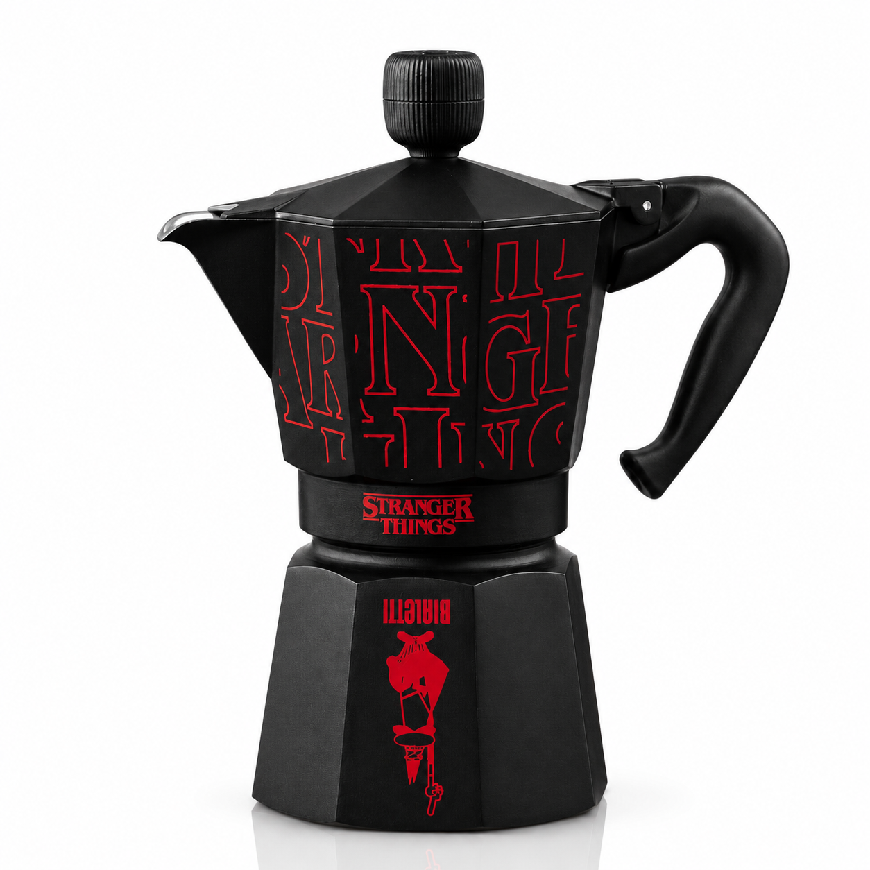 Bialetti Moka Express Stranger Things Schwarz – Italienische Kaffeemaschine Special Edition