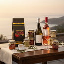     Premium Geschenkkorb mit italienischem Wein, Kaffee und Feinkost