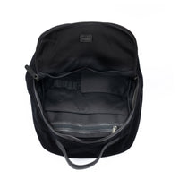 Innenansicht Laptop Rucksack Leder Canvas mit Fächern