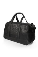 Italienische Reisetasche Canvas Leder – Seitenansicht