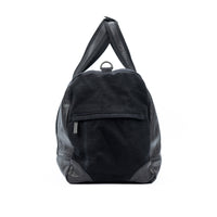 Italienische Reisetasche Canvas Leder – Seitenansicht