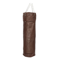 Boxsack Aufbewahrung aus echtem Leder – Handgefertigt in Italien, Farbe Testa Moro (Dunkelbraun), exklusives Designstück, dekorativer Aufbewahrungsschrank im Vintage-Stil.