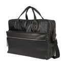 Italienische Aktentasche Leder schwarz, Business Tasche Herren aus Nylon und Echtleder, elegante Laptop Tasche Made in Italy mit Schulterriemen