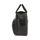 Italienische Aktentasche Leder schwarz, Business Tasche Herren aus Nylon und Echtleder, elegante Laptop Tasche Made in Italy mit Schulterriemen