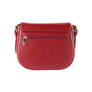 talienische Leder Tasche Rot – Rückseite mit praktischen Details und zeitlosem Design
