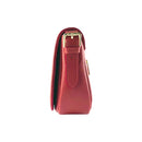 Schultertasche Damen Echtleder Rot – Seitliche Ansicht, elegante Form und hochwertige Verarbeitung