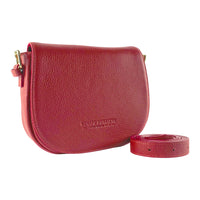 Italienische Damen Umhängetasche Leder Rot – Handgemacht in Italien, elegante Schultertasche mit abnehmbarer Trageriemen