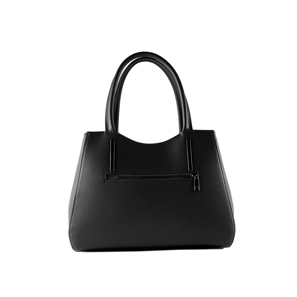 Italienische Damen Handtasche Leder Schwarz