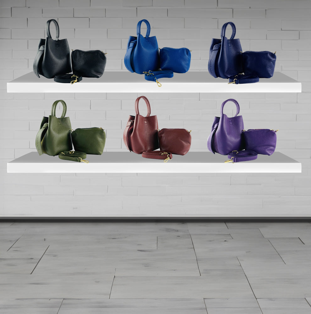 Italienische Damen Bucket Bag Leder