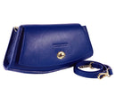 Italienische Damen Schultertasche Leder Blau – elegante Handtasche aus Echtleder, Made in Italy