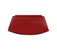 Schultertasche Damen Echtleder Rot Rückseite