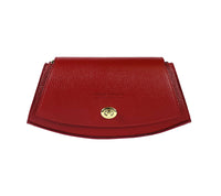 Italienische Damen Schultertasche Rot – Elegante Ledertasche mit abnehmbarem Riemen, handgefertigt in Italien 🇮🇹