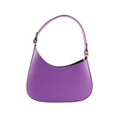 RB1013CI | Borsa Donna a spalla e Tracolla removibili in Vera Pelle Made in Italy. Attacchi con moschettoni in metallo Oro Lucido - Colore Lilla - Dimensioni: cm 28 x 6 x 25 + 12 (manico)-1
