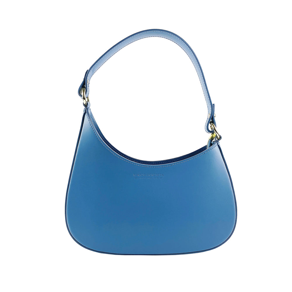 Italienische Damen Handtasche Leder Avio