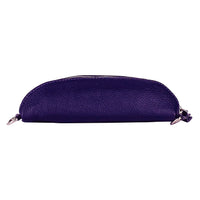 Italienische Leder Bauchtasche Damen violett, Echtleder Gürteltasche mit abnehmbarem Schulterriemen, handgefertigte Umhängetasche Made in Italy

