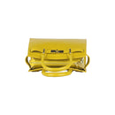 Luxus Damenhandtasche aus echtem Leder in Gelb – Modell RB1016AR, elegante italienische Designertasche mit Tragegriffen