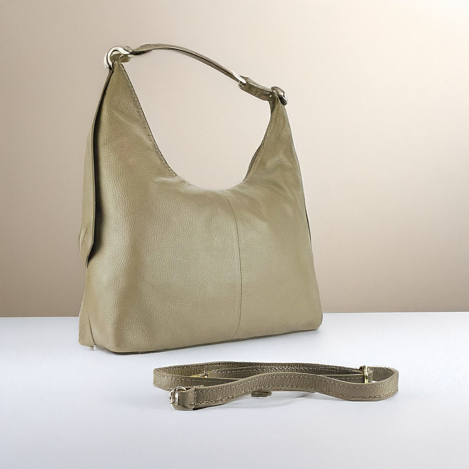 Damen Schultertasche Echtleder