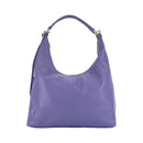 RB1017Y | Women's Soft Shoulder Bag in Genuine Leather Made in Italy with Removable Shoulder Strap. Attachments with Shiny Gold Metal Snap Hooks - Color: Purple - Dimensions: 36 x 40 x 13 cm-1