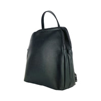 Italienischer Damen Lederrucksack Schwarz – Echtleder Rucksack Made in Italy, doppio scomparto, elegante & handgefertigt