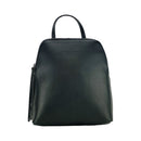 Italienischer Damen Lederrucksack Schwarz – Echtleder Rucksack Made in Italy, doppio scomparto, elegante & handgefertigt