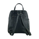 Italienischer Damen Lederrucksack Schwarz – Echtleder Rucksack Made in Italy, doppio scomparto, elegante & handgefertigt