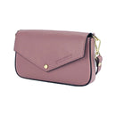 Italienische Damen Umhängetasche Rosa – Kleine Schultertasche aus Echtleder mit Kettenriemen, handgefertigt in Italien 🇮🇹