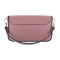 Italienische Damen Umhängetasche Rosa – Kleine Schultertasche aus Echtleder mit Kettenriemen, handgefertigt in Italien 🇮🇹