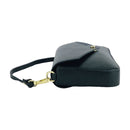 Kleine Damen Umhängetasche Schwarz Leder elegant Made in Italy