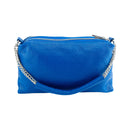 Echtleder Handtasche Damen Royalblau – Doppelreißverschluss, elegantes italienisches Design
