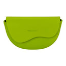 RB1027AD  | Borsa Donna a Bandoliera stondata in Vera Pelle Made in Italy. Tracolla removibile e regolabile in pelle. Accessori Nickel Lucido - Colore Lime - Dimensioni: cm 25 x 15 x 9-1