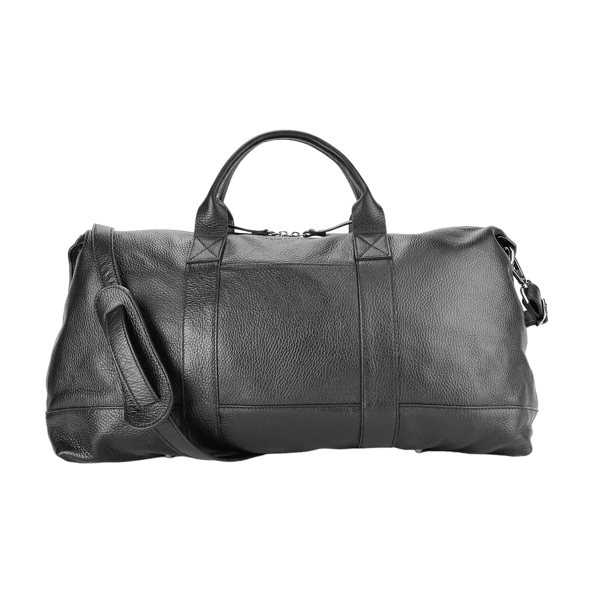 Black Leather Travel Bag Herren