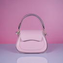 Italienische Damen Schultertasche aus echtem Leder in zartem Rosa – Handgefertigt in Italien, elegantes Design mit abnehmbarem Henkel, hochwertige Verarbeitung für stilvolle Auftritte