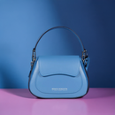 Damenhandtasche aus echtem Leder in Himmelblau – Handgefertigt in Italien, elegantes und modernes Design mit stabilem Henkel, hochwertige Verarbeitung für stilvolle Auftritte