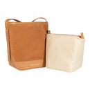 Damen Beuteltasche aus echtem Leder in Cognacbraun – Handgefertigt in Italien, elegantes Design mit verstellbarem Schulterriemen, hochwertige Verarbeitung, perfekt für Alltag und besondere Anlässe.