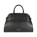 Italienische Damen Handtasche aus Echtleder – Modell Frida in Schwarz. Elegante Henkeltasche mit goldfarbenen Metall-Details, hochwertig handgefertigt in Italien.