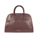 Italienische Damen Handtasche aus Bordeaux Leder – elegante Henkeltasche FRIDA, handgefertigt in Italien mit goldfarbenen Metall-Details