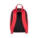 Italienischer Laptop Rucksack Leder Nylon Rot – Vorderansicht, elegantes italienisches Design, Made in Italy