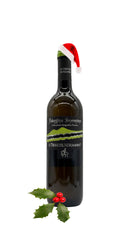 Beneventano Falanghina Weißwein 750 ml – edler italienischer Weißwein, festlich dekoriert mit Weihnachtsdetails, verfügbar im Bella Italia Store.