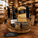 Italienischer Geschenkkorb Calabria mit Muranera Wein, Fileja Pasta, Carciofi und Auberginen im italienischen Feinkostladen