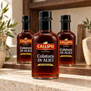 Callipo Colatura di Alici in einer rustikalen italienischen Feinkostboutique