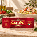Callipo Thunfisch im roten 3er-Pack mit Linguine, Tomaten und Petersilie – Serviervorschlag
