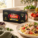 Callipo Riserva Oro im 2er-Pack mit Spaghetti, Thunfisch, Oliven und Tomaten – Serviervorschlag