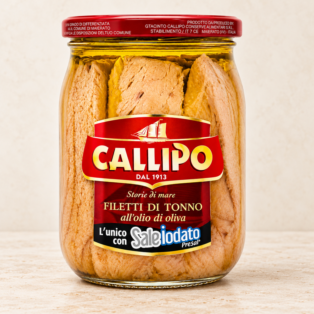 Callipo Filets de thon à l'huile d'olive - Coffret cadeau exclusif 550 g