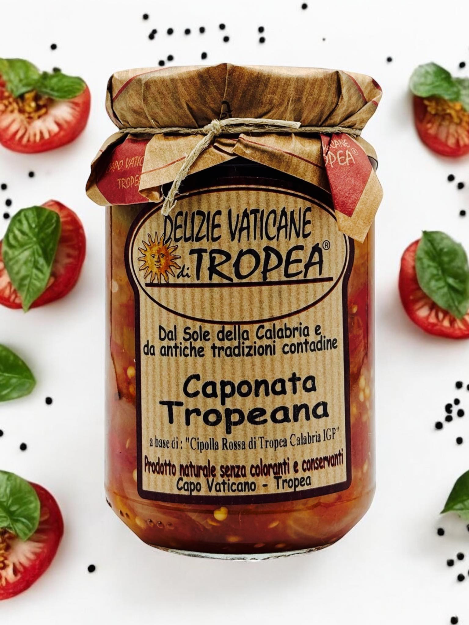 Caponata Tropeana - Kalabrische Spezialität mit roten Zwiebeln IGP, 250g Bella Italia store Delikatessen Bella Italia store