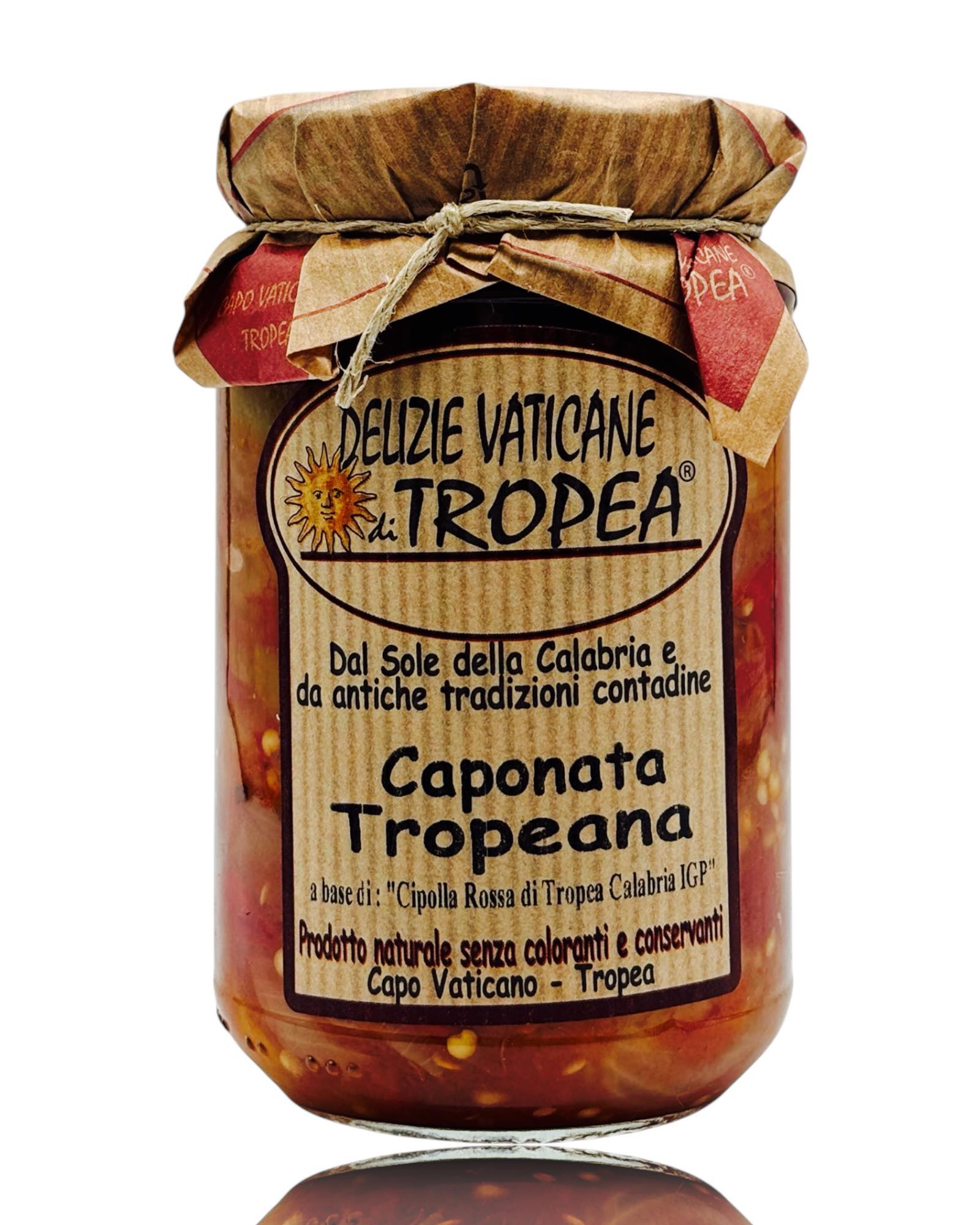 Caponata Tropeana - Kalabrische Spezialität mit roten Zwiebeln IGP, 250g