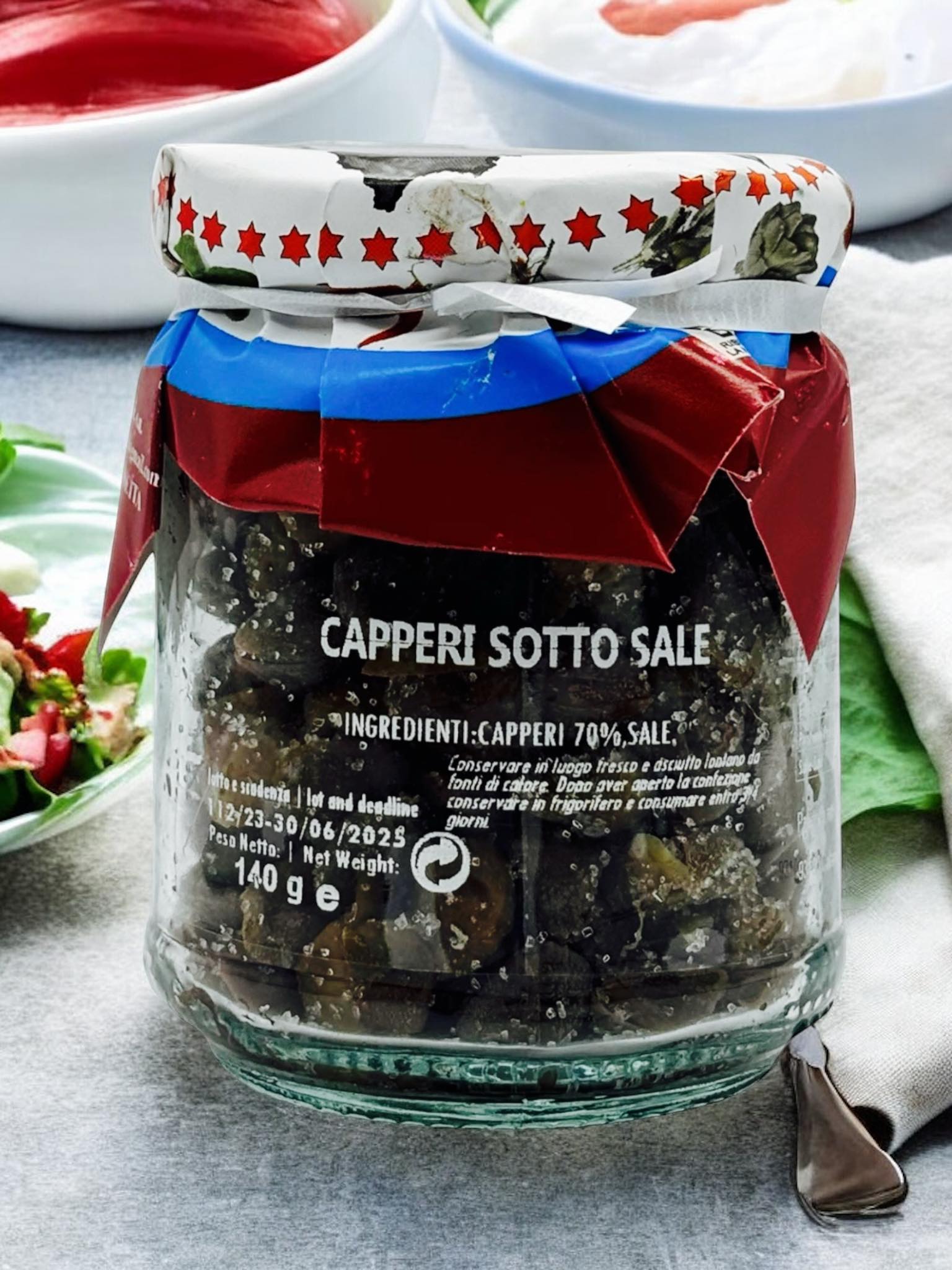 Capperi sotto Sale - Câpres italiennes au sel, 140g